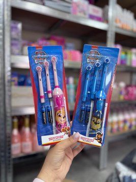 Дитяча електрична зубна щітка Paw Patrol (Скай) з насадками та батарейками 1195 фото