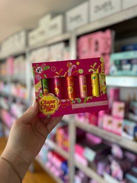 Набір бальзамів для губ Chupa Chups Kissable Lip Balm Collection (5 смаків) 5784 фото